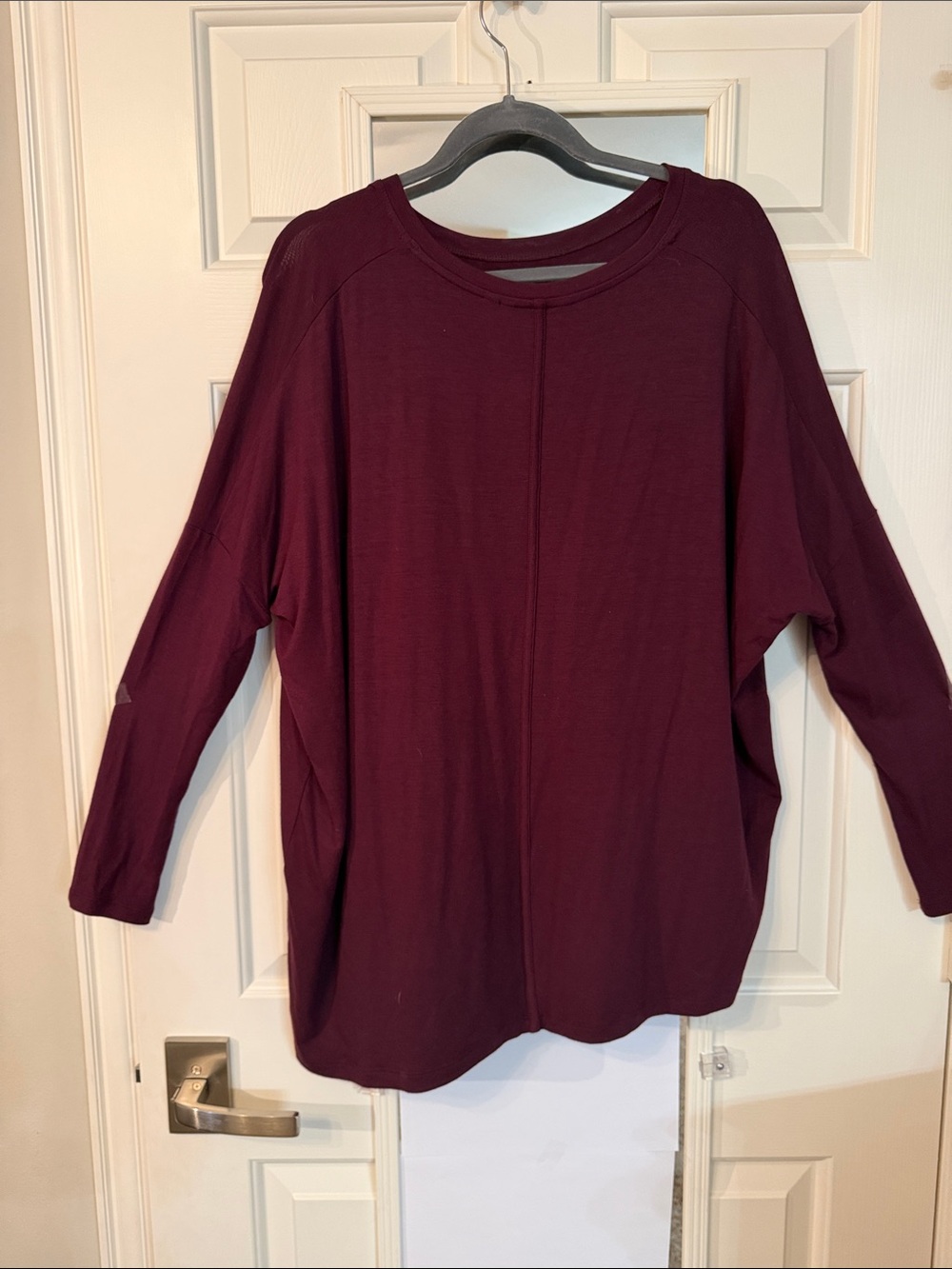 Athleta Burgundy Long Sleeve Dolman Top